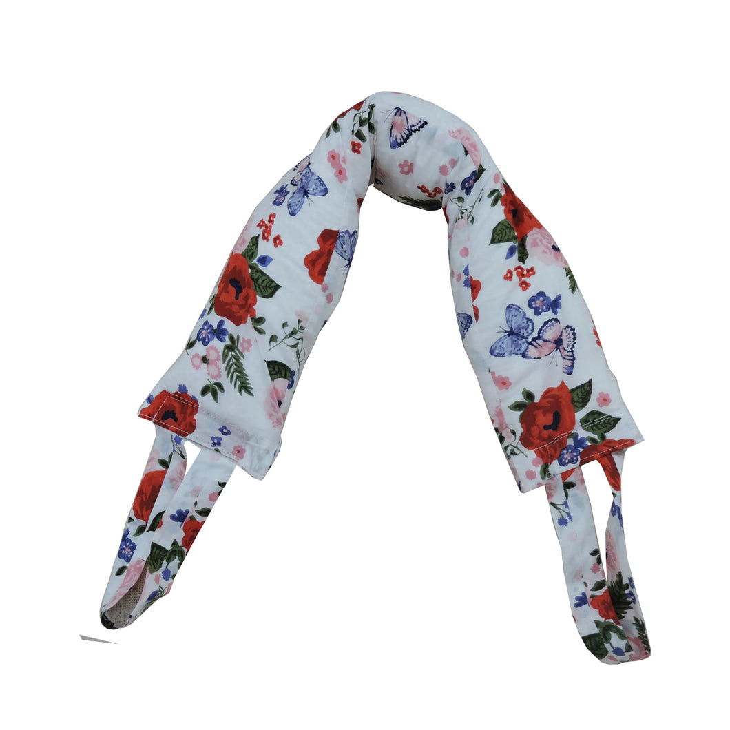 Hot & Cold Therapy Neck & Shoulder Wrap - Tourmaline Beads Filler - Neck Pain Relief - Floral Print