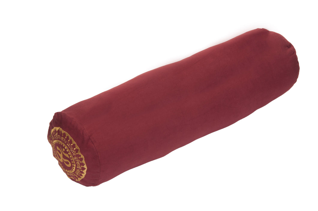 Yoga Bolster - Om Embroidered - Berry