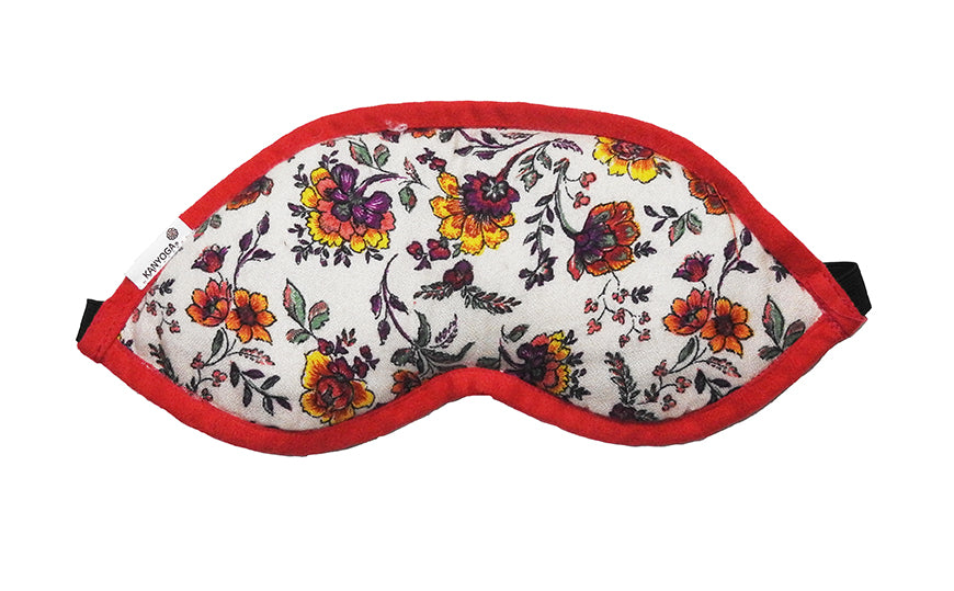 Eye Mask Filled With Dried Lavender Flower - Polyester Floral Print