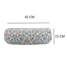 Load image into Gallery viewer, Buckwheat Hull Bolster with Carry Bag - Floral Lake Ditsy Print - Blue
