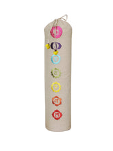 Load image into Gallery viewer, Yoga Mat Bag - Seven Colorful Chakra Embroidered - Beige &amp; Multi
