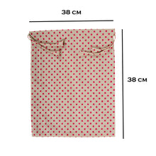 Load image into Gallery viewer, Travel Laundry Bag - Polka Dot Print - Beige &amp; Magenta
